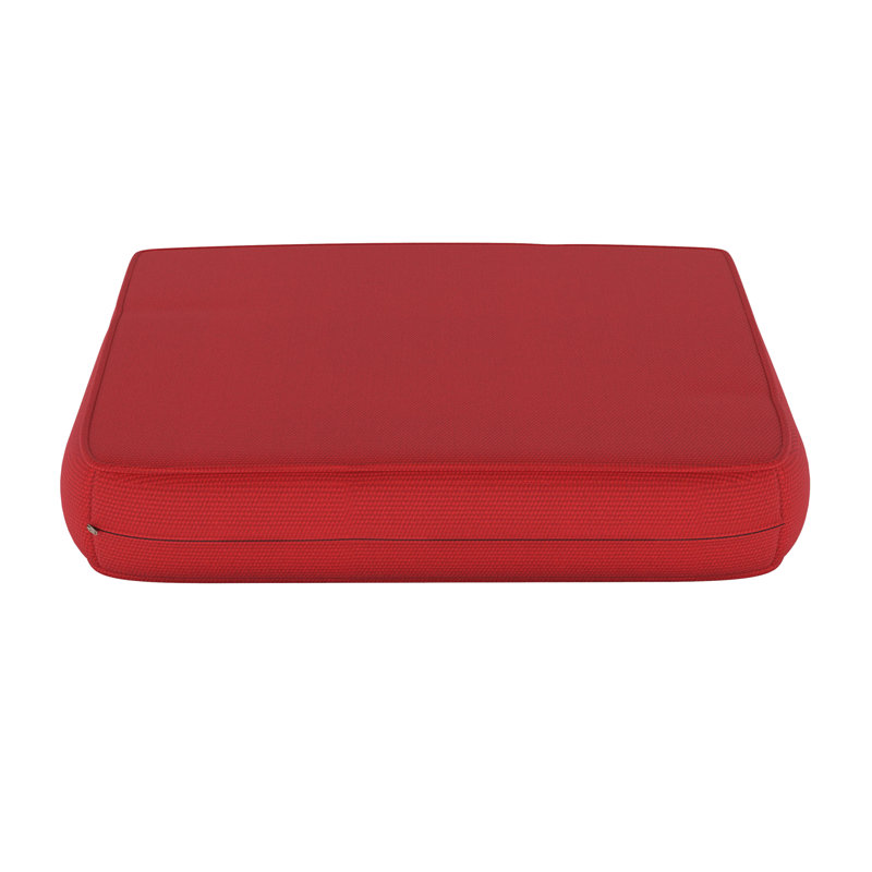 Outdoor Sunbrella® Seat Cushion, Canvas Jockey Red Sunbrella® Canvas