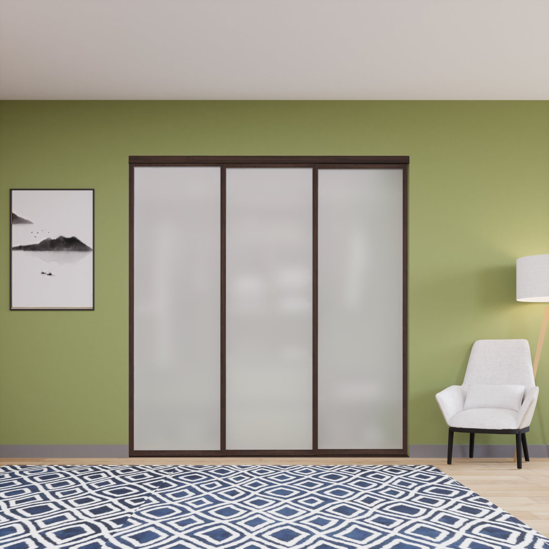 3 Panel Frosted Glass Room Dividers, Sliding Closet Doors The Sliding Door Company 