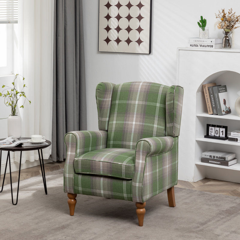 Ponshewaing Upholstered Armchair, Green