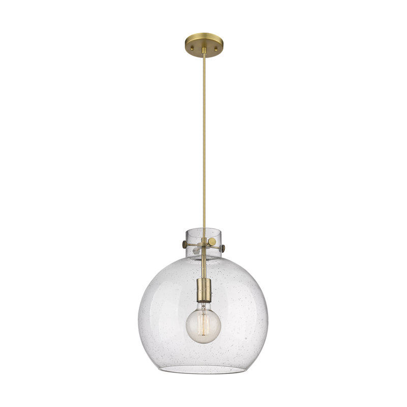 Lantz 1 - Light Pendant, Brushed Brass, 15.38" H x 14" W x 14" D, Seedy