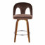 Ensemble de tabouret de bar pivotant contemporain avec revêtement en velours et repose-pieds-1909261400