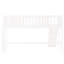 Lit mezzanine bas blanc simple avec glissade - Fonctionnalité supplémentaire pour les chambres à coucher en bois de pin et fonctionnelle, verticale et compacte