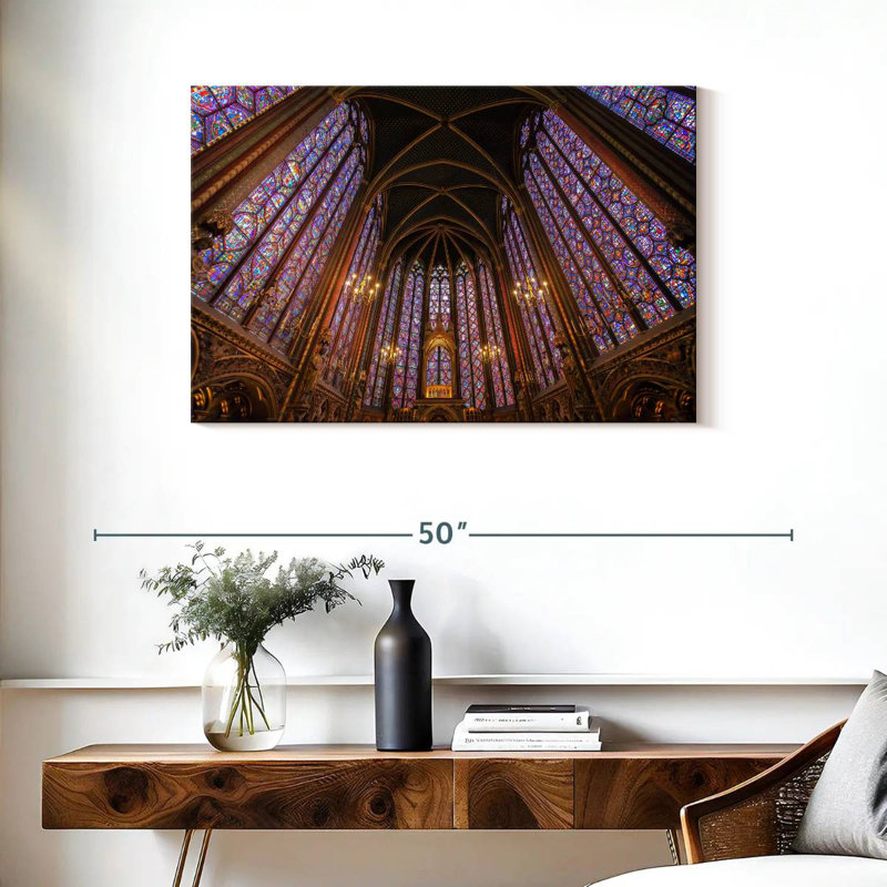 Lilie Inside Sainte Chapelle, 24" H x 36" W