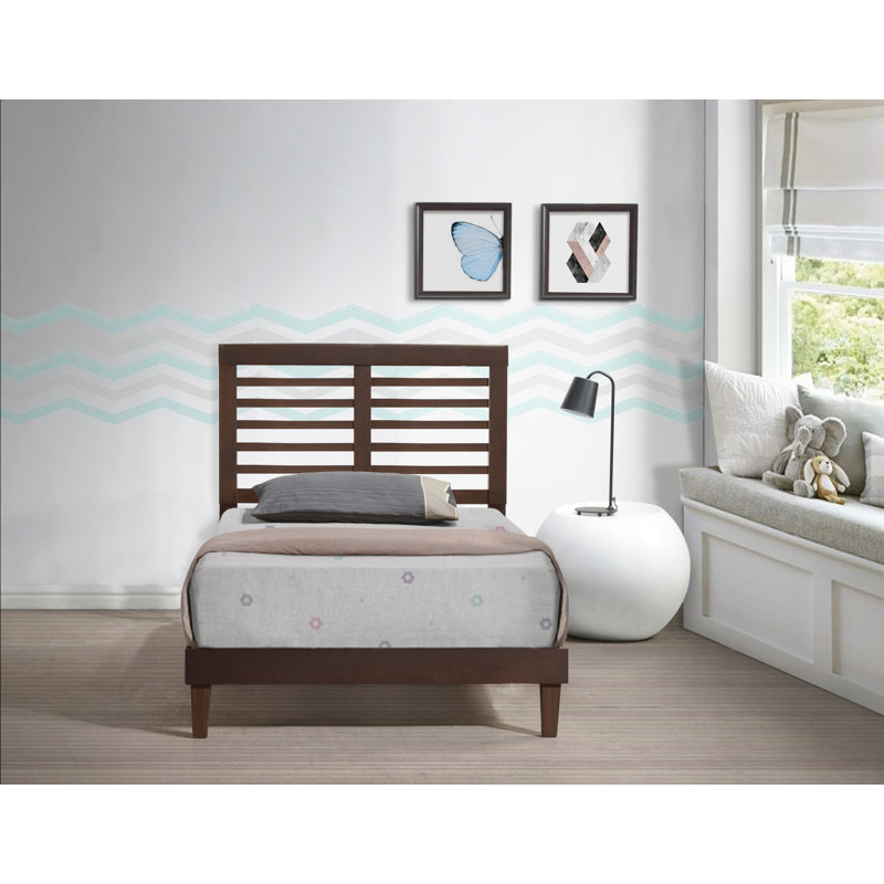 Isaul Slat Bed, Twin XL, Brown
