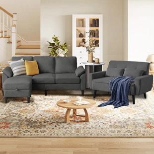 3 Piece Fabric Living Room Sets
