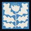 «Delighted I Blue» par Moira Hershey - impression encadrée-90120568-90120561