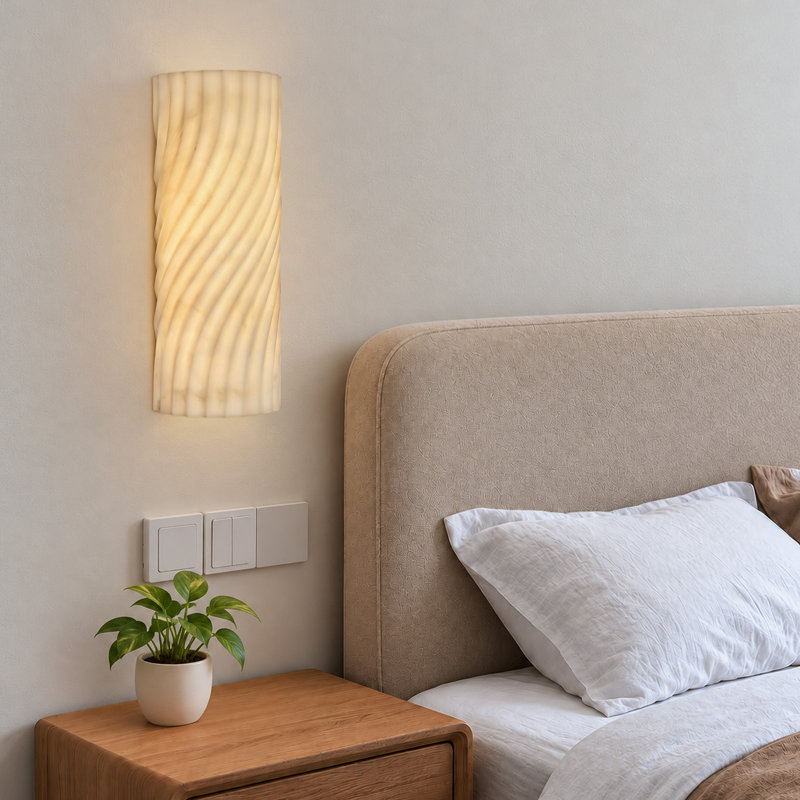 Resin and Iron Flush Mounted Sconce, 1-Pack