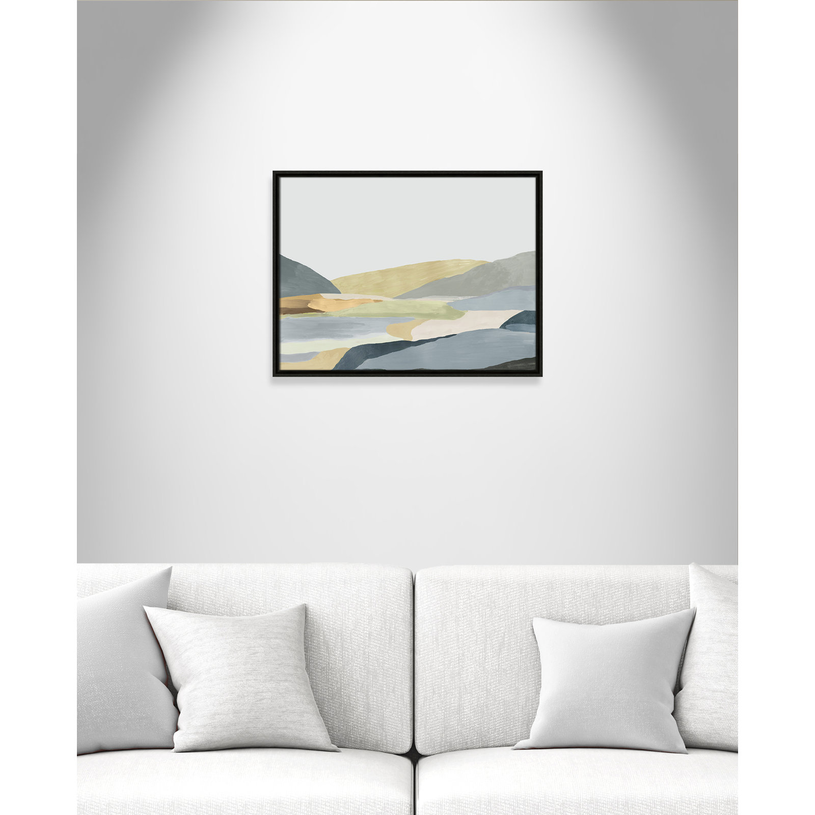Blair "Warm Hills II" Painting, 19.5" H x 25.5" W x 2" D, Espresso Canvas