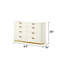 Commode de chambre à coucher horizontale, commode 8 tiroirs de style moderne
