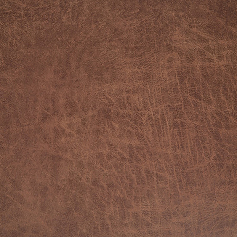 Avalon 35" Distressed Umber Brown Faux Leather Square Storage Ottoman