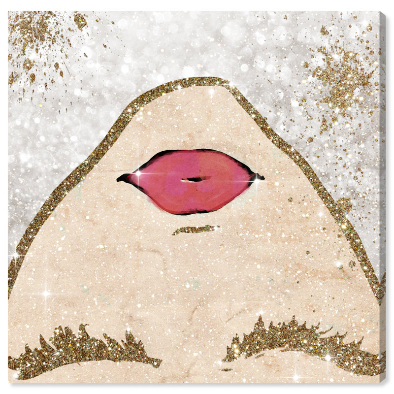 " Fashion And Glam Glitter Coveted Female Portrait ", Wrapped Canvas, 30" H x 30" W 