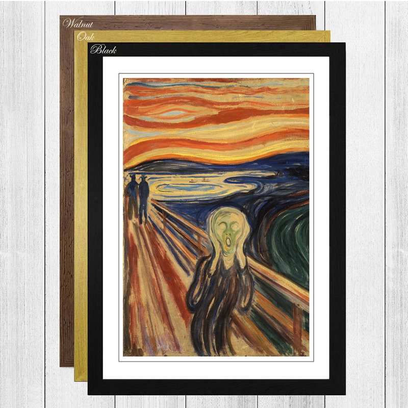 Edvard Munch - Single Picture Frame Painting, Black