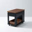 Versatile Modern Multi-Function Coffee and Side Table with Foldable Top, Smooth Casters, and Multi-Tier Storage in Black and Walnut Finish