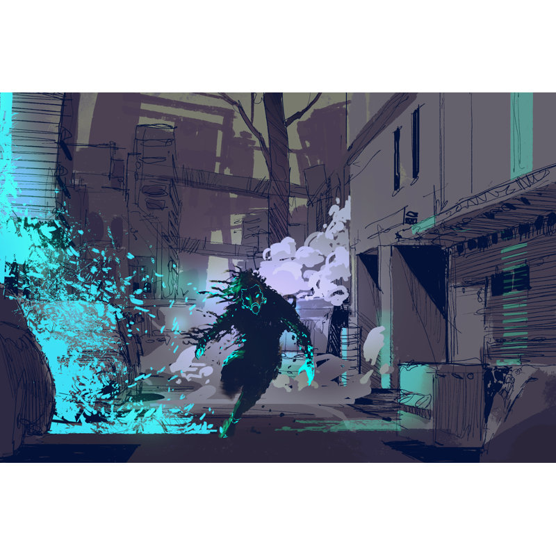 Beast Running by Grandfailure - Wrapped Canvas Print, 20cm H x 30cm W x 3.8cm D