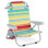 1 chaise de plage pliante pour adulte en aluminium avec sac de rangement