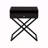 23" Wooden End Side Table Nightstand With Top, Drawer And Metal Cross Base-979251545