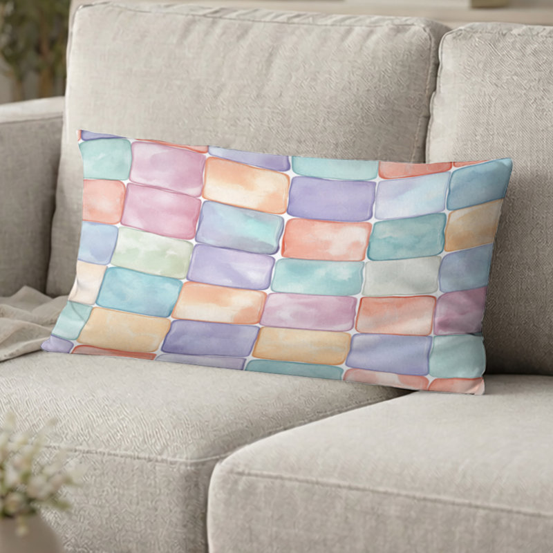 Coussin Patchwork, H 12 po x l 20 po