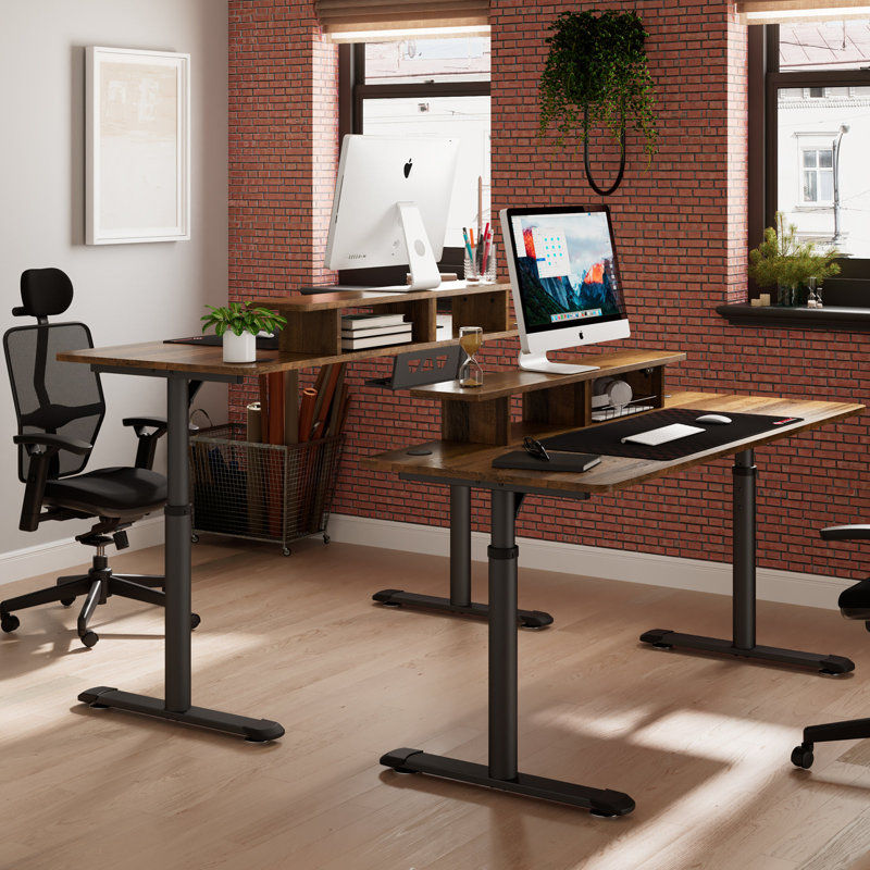 Kathreen 152.4Cm W Height Adjustable Rectangular Computer Desk