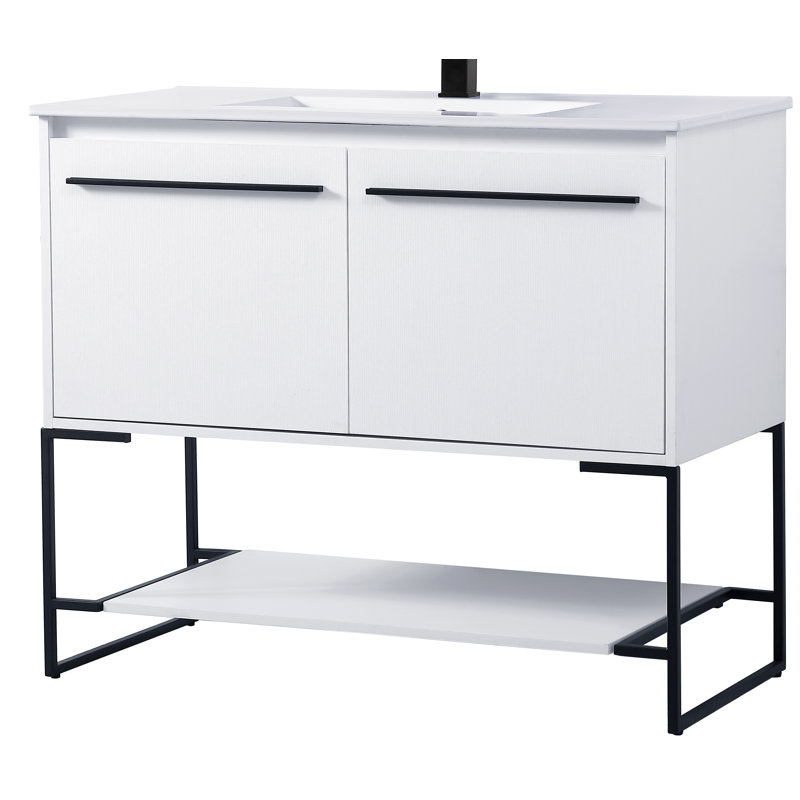 Ensemble de meuble-lavabo simple 40 po Gerard, Blanc