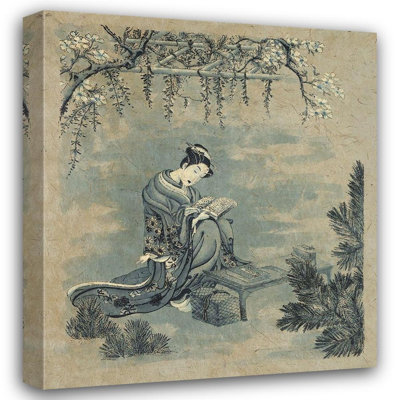 «Red Garden Barrel Studio® Inconnu», art japonais sur toile tendue