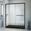 DreamLine Infinity-Z P 30 po x l 60 po x H 74 3/4 po, porte de douche coulissante semi-sans cadre en nickel brossé avec base de douche blanche à bonde droite-132401059-132401057