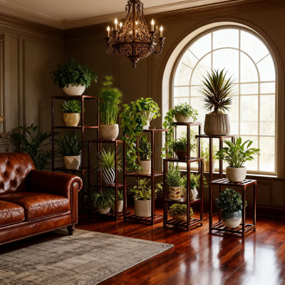 5-Tier Plant Stand Shelf For Indoor Outdoor Use, DIY Wood Plant Display Rack For Living Room Balcony Garden Decor