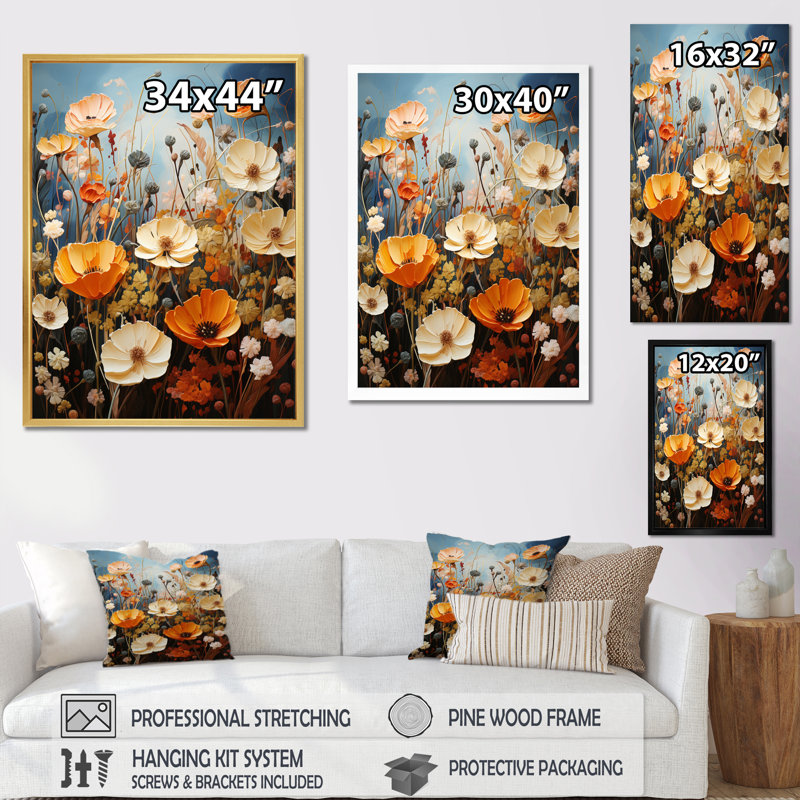 Darthula, coquillages surréels abstraits sur toile, Cadre photo noir, H 20 po x l 12 po x P 1 po