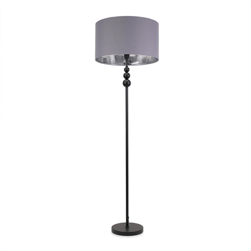 Randalia 145cm Traditional Floor Lamp, Black , Grey