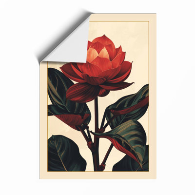 Lotus in Bloom Botanical - Framed Print