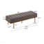 Banc rembourré avec repose-pieds capitonné