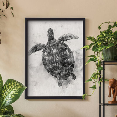 B&W Sea Turtle