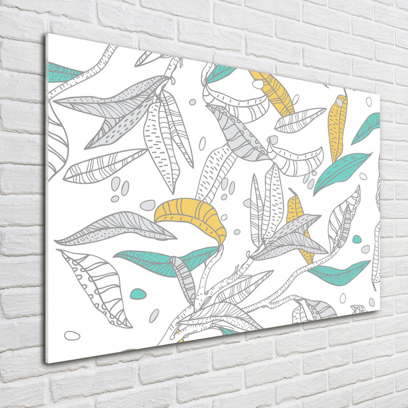 Colorful Leaves - No Frame Print on Glass