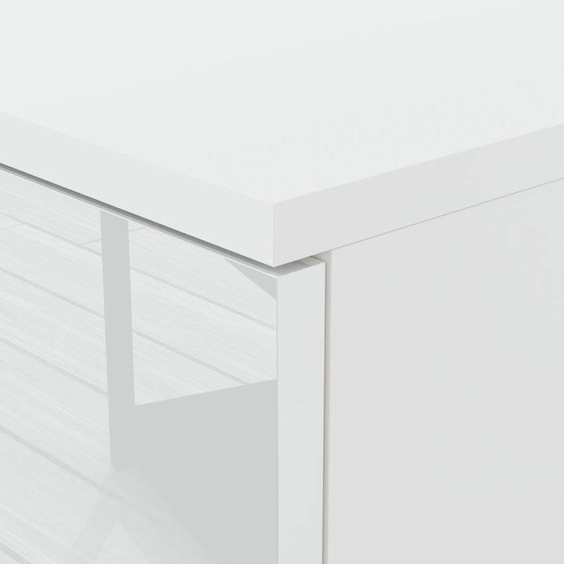 Varonique 2 Drawer Bedside Table, White