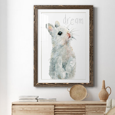Forêt de bébé lapin en fourrure - peinture encadrée
