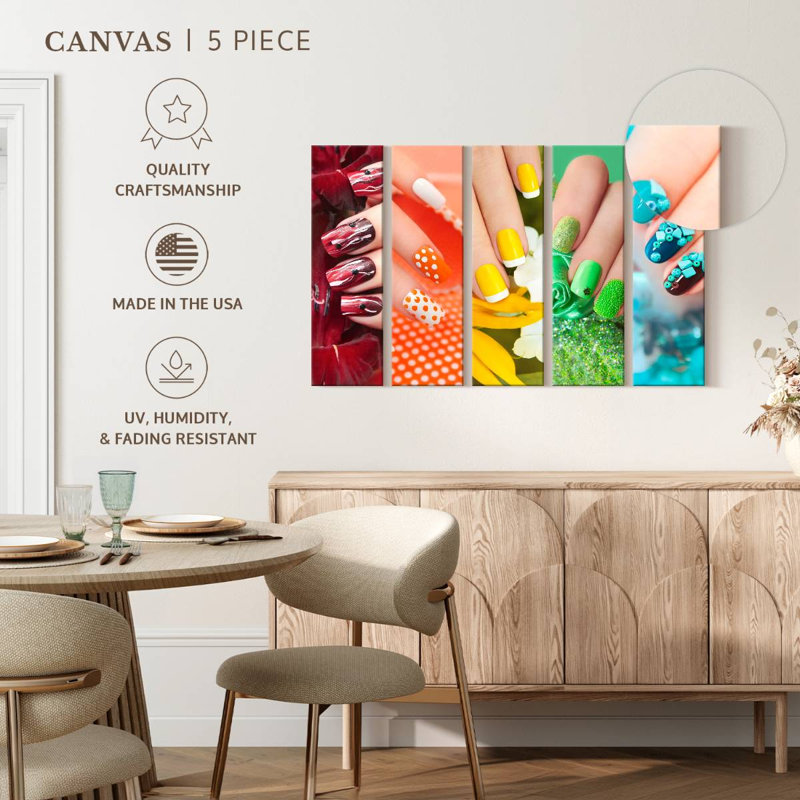 " Nail Salon " 5 - Pieces, 24" H x 45" W x 1" D