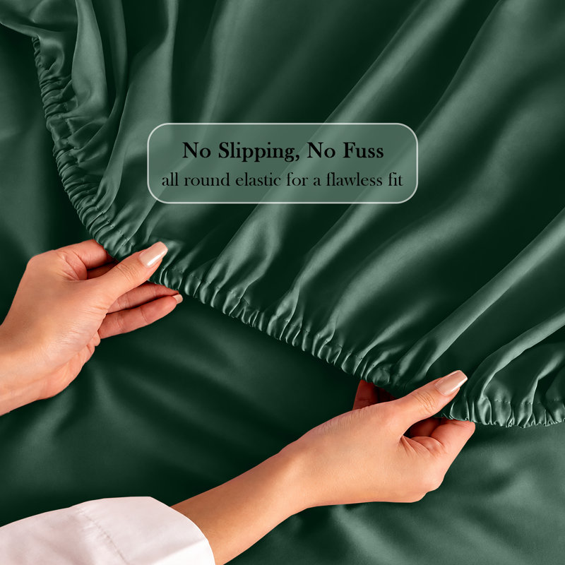 Bedroom Collection Standard Fitted Sheet, Single, Emerald