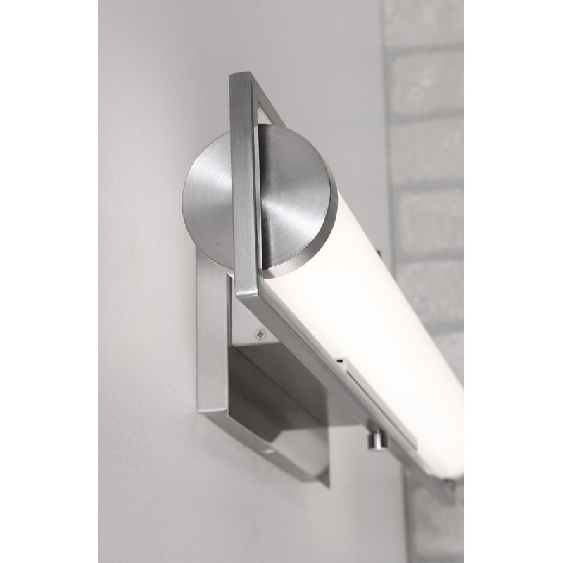 Éclairage pour meuble-lavabo Emlin, Nickel satiné