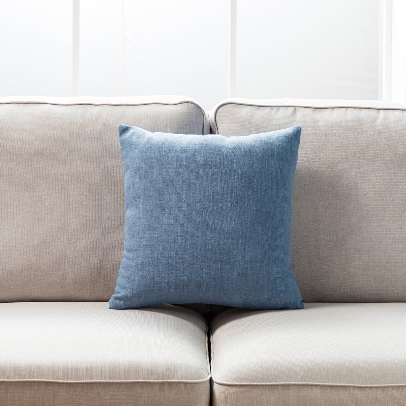 Coussin SEATTLE SOLID, Bleu cendré, 22 po x 22 po, Polyester