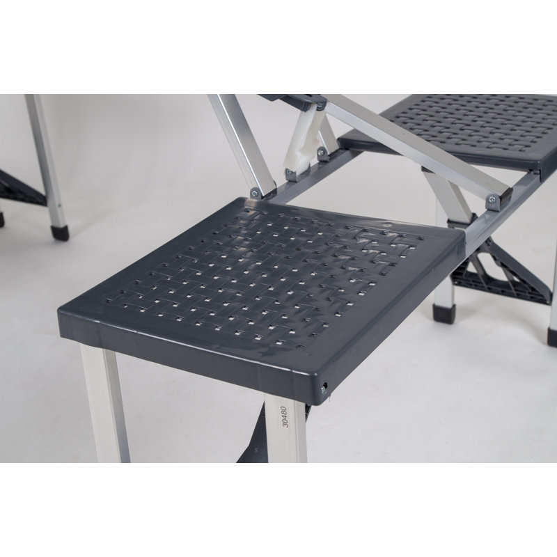 Delosreyes Square Metal Folding Outdoor Camping Table , 85cm cm W 65cm cm D