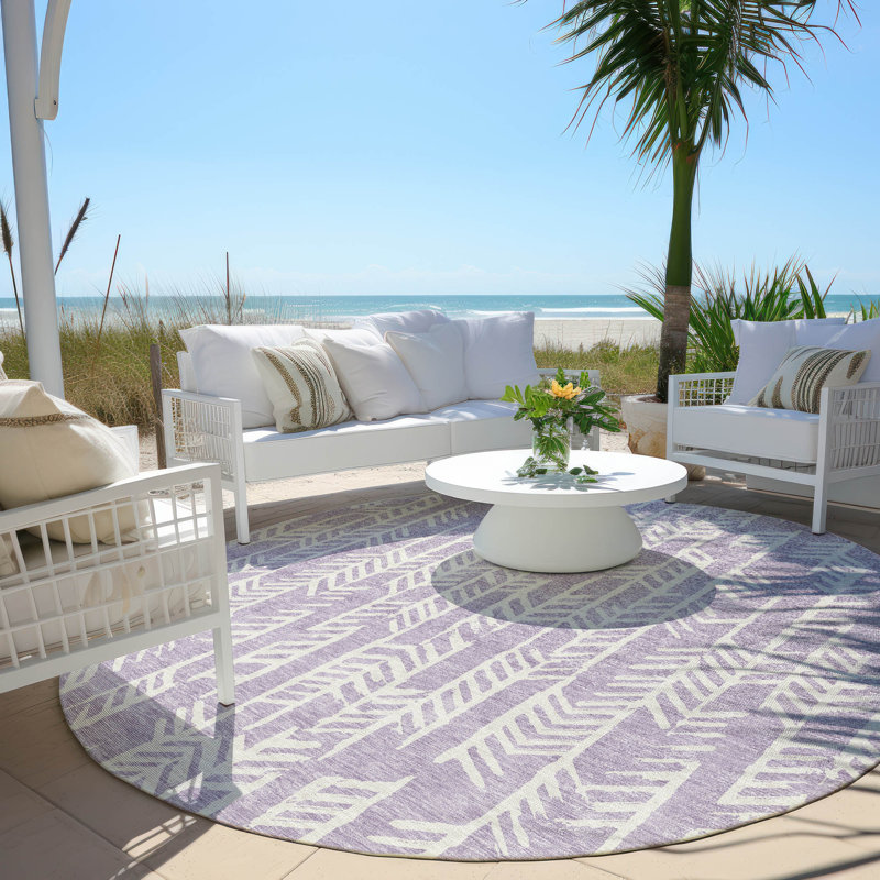 Tapis intérieur / extérieur Maliana, Rond 8 pi