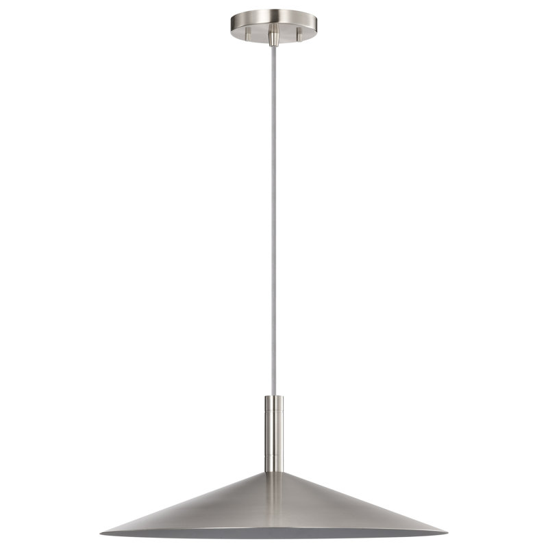 Vicente - Luminaire suspendu DEL - 3K / 4K / 5K CCT sélectionnable, H 152 po x l 18 po x P 18 po, Nickel brossé
