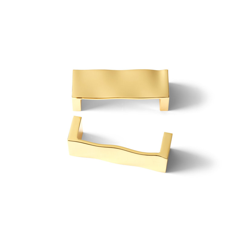 Ripple Hardware 3 7/8" Center to Center Bar Pull, Gold