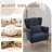Upholstered Armchair with Wingback Design-724137314