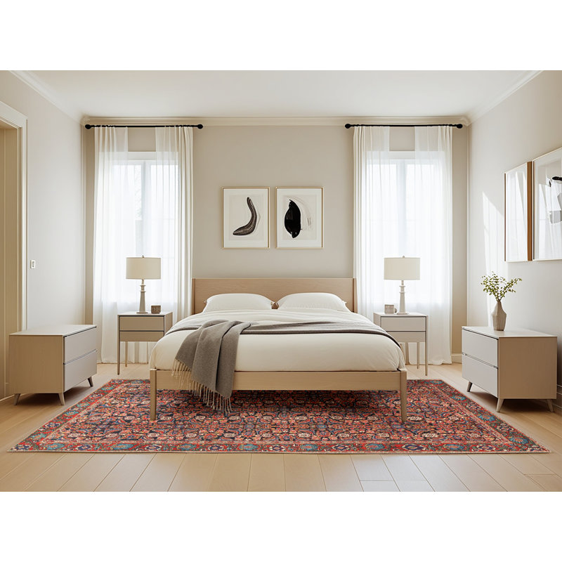 Tapis brun à motif oriental, Rectangle 5 pi x 8 pi