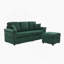 L-Shaped Sectional Sofa With Pull-Out Storage, Ottoman, Pillows, USB Charging, Cup Holder And Convertible Design For Living Room And Apartment-1182208685