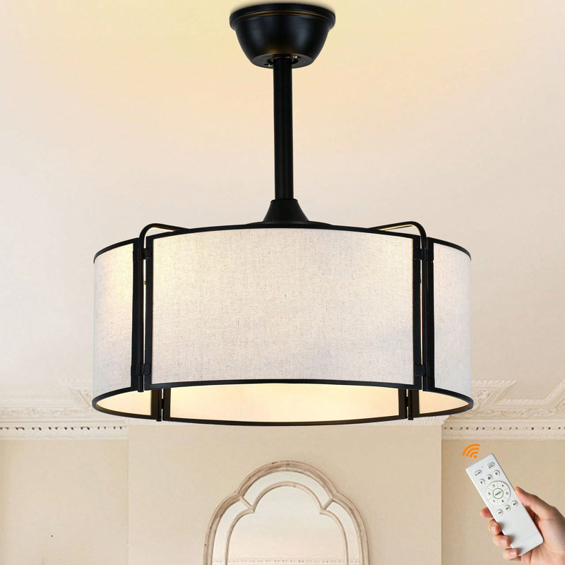 Ventilateur de plafond 19 po Boho Fandelier, Noir