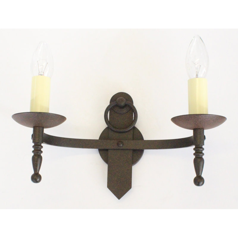 Yerington Iron Candle Wall Light, Aged