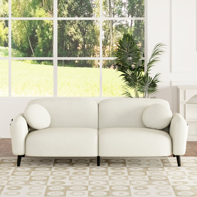Nodirbek 83.9'' Upholstered Sofa, Beige