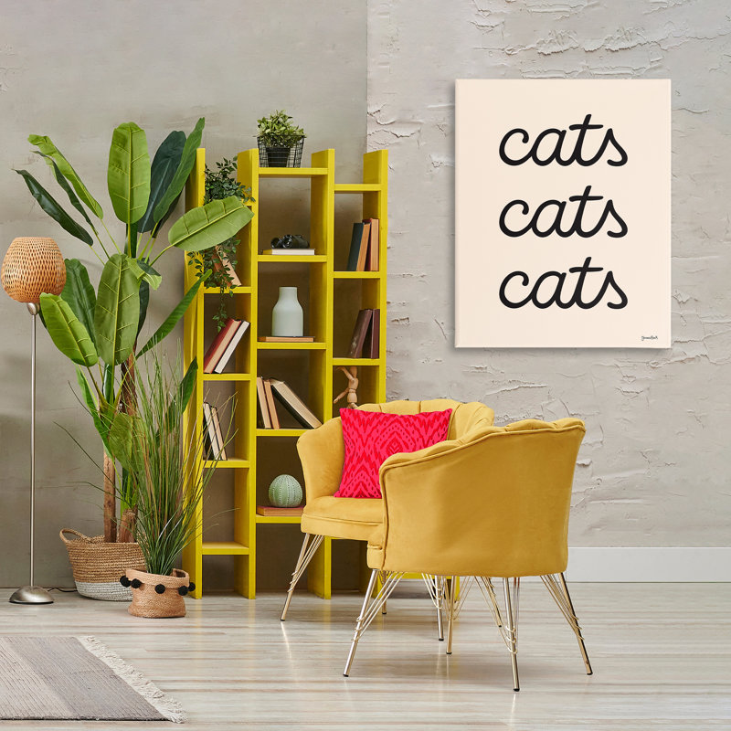 «Cats Repeating Script» par Jessica Beck, H 40 po x l 30 po