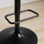 Tabourets de bar en bois cintré noyer noyer Mid-Century à hauteur de comptoir réglable en cuir noir, pivotant à 360 °, pour îlot de cuisine / salle à manger / café, 1 chaise / 1 carton-122624739